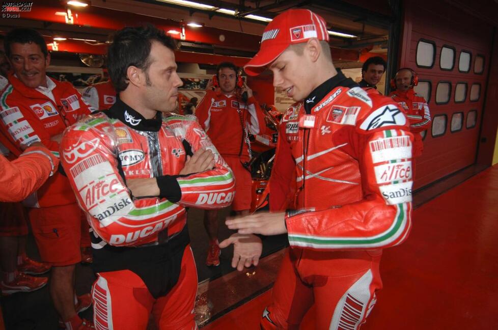 Loris Capirossi und Casey Stoner (Ducati)