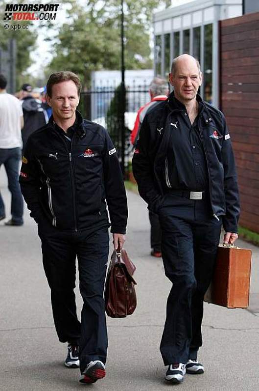 Christian Horner (Teamchef) und Adrian Newey (Technischer Direktor) (Red Bull) 