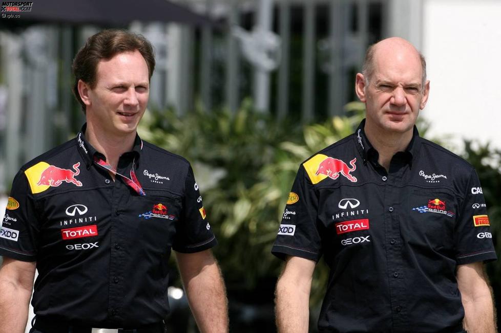 Christian Horner (Teamchef) und Adrian Newey (Technischer Direktor) (Red Bull )