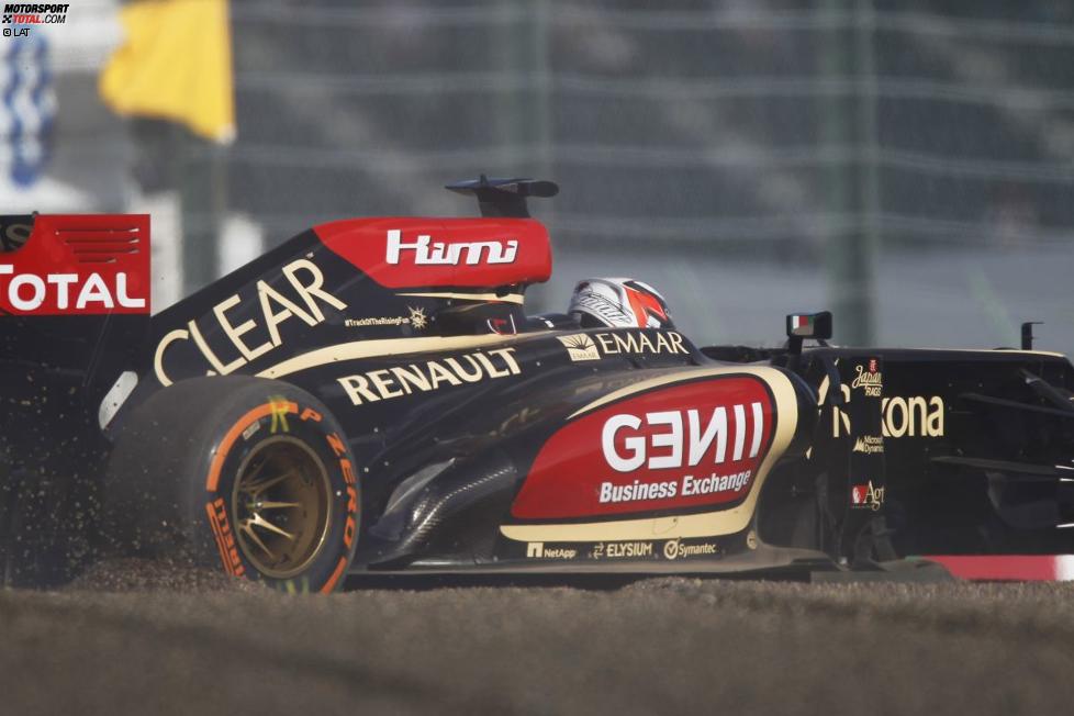 Kimi Räikkönen (Lotus) mit einem Dreher