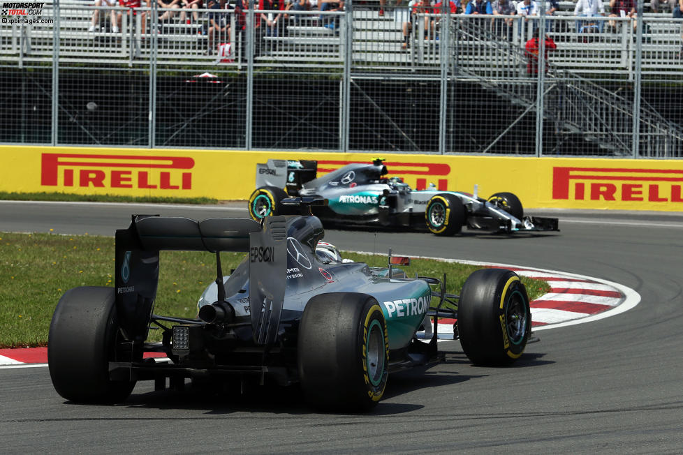 Lewis Hamilton (Mercedes) und Nico Rosberg (Mercedes) 