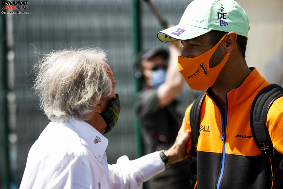 Jackie Stewart und Daniel Ricciardo (McLaren) 