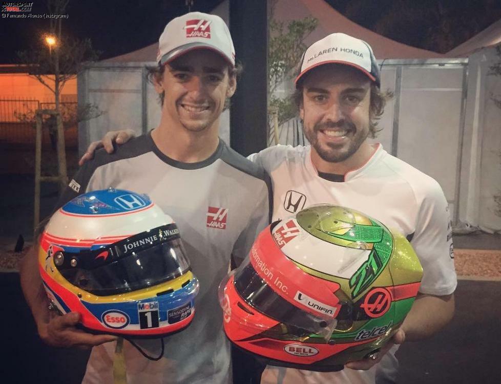 Dass es sich Fernando Alonso zum Hobby gemacht hat, die Helme all seiner Fahrerkollegen zu sammeln, wissen wir. In Malaysia ist seine Sammlung um jenen von Esteban Gutierrez gewachsen.
