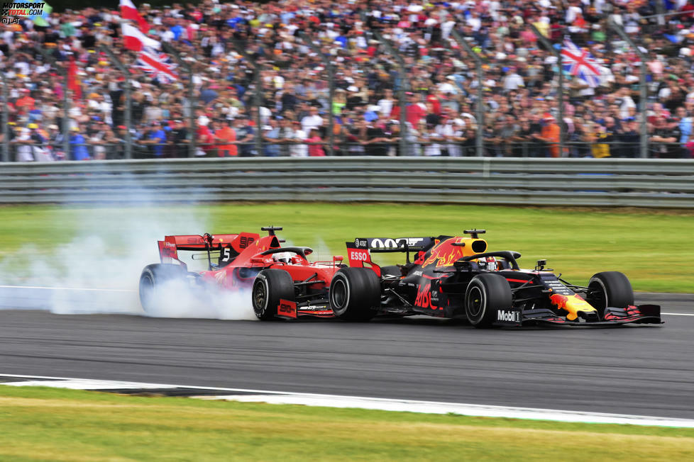 Der Crash von Sebastian Vettel und Max Verstappen in Silverstone