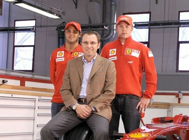 Felipe Massa, Stefano Domenicali, Kimi Räikkönen