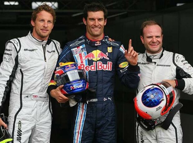 Titel-Bild zur News: Rubens Barrichello, Mark Webber, Jenson Button