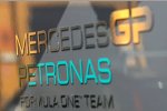 Der Schriftzug des neuen Mercedes-Teams