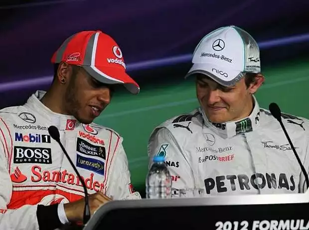 Titel-Bild zur News: Nico Rosberg, Lewis Hamilton