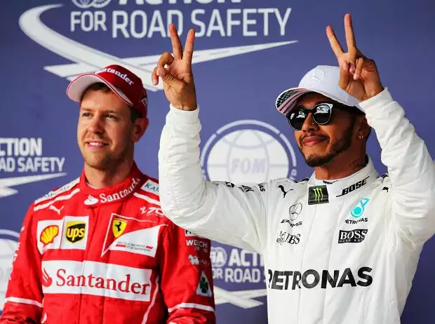 Titel-Bild zur News: Sebastian Vettel, Lewis Hamilton