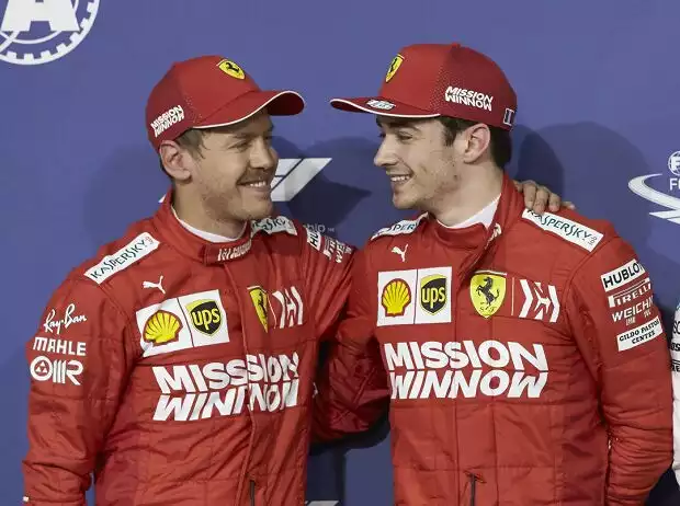 Titel-Bild zur News: Sebastian Vettel, Charles Leclerc