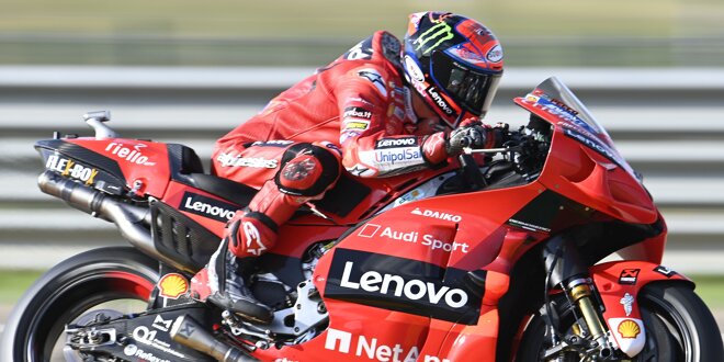 MotoGP Aragon: Bagnaia im Warm-up knapp vor Nakagami und Mir