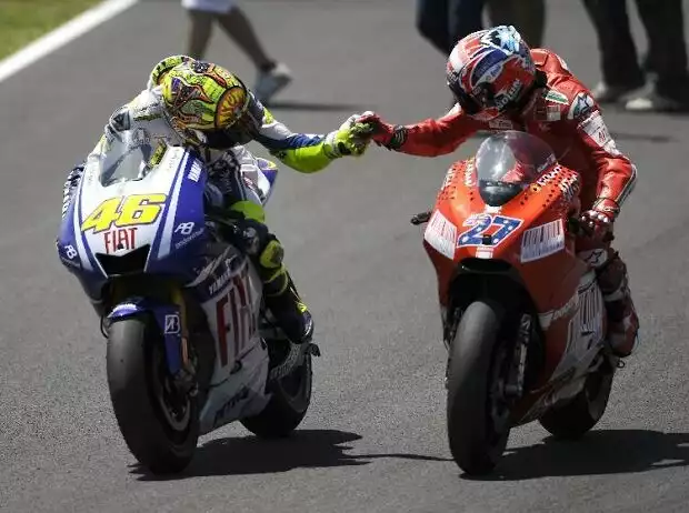 Titel-Bild zur News: Valentino Rossi, Casey Stoner