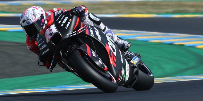 MotoGP Warm-up in Le Mans 2022: Aleix Espargaro vor Fabio Quartararo