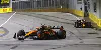 Lando Norris (McLaren MCL38) vor Max Verstappen (Red Bull RB15) beim Formel-1-Rennen in Singapur 2024