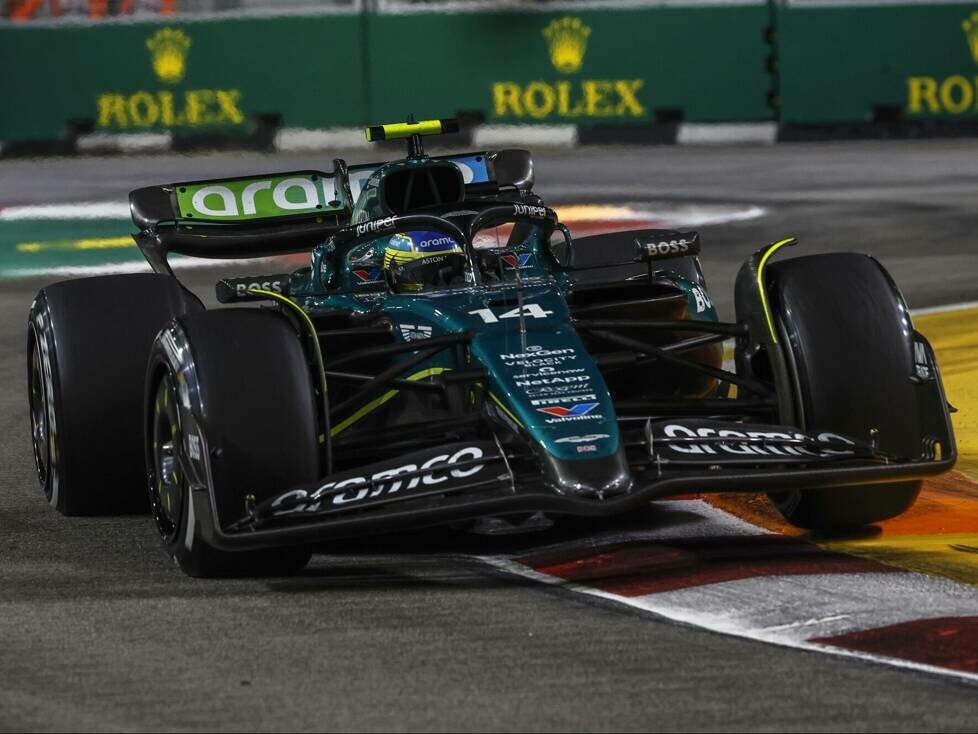 Fernando Alonso beim Formel-1-Rennen in Singapur 2024