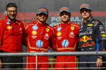 Charles Leclerc (Ferrari), Carlos Sainz (Ferrari) und Max Verstappen (Red Bull) 