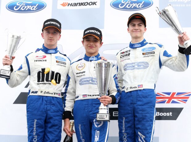 Ricky Collard, Lando Norris und Colton Herta