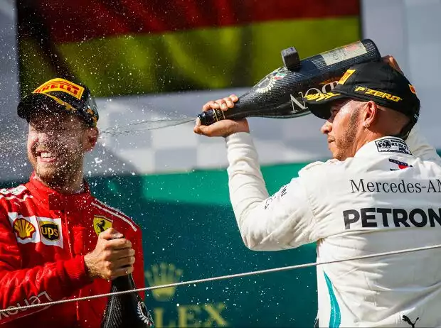 Titel-Bild zur News: Lewis Hamilton, Sebastian Vettel