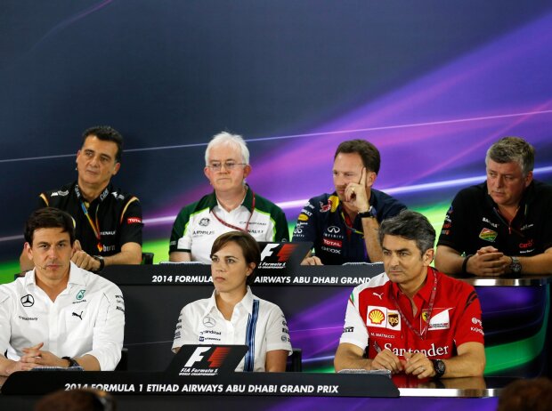 Federico Gastaldi, Christian Horner, Toto Wolff, Claire Williams, Marco Mattiacci