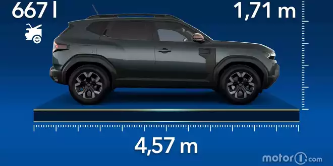 Dacia betritt die Kategorie des C-Segments -  Die Abmessungen des SUVs