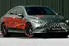 Bild zum Inhalt: Mercedes zeigt elektrisches CLA Coupé fast ungetarnt