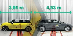 Bild zum Inhalt: Kleiner Mini Cooper Electric ähnlich sicher wie Audi A6 e-tron?