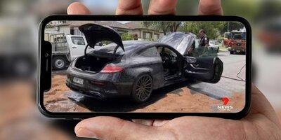 Mercedes-AMG C 63 Coupé fängt Feuer nach peinlichem Burnout-Versuch