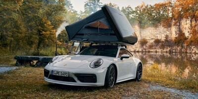 Porsche Dachzelt macht Sportwagen zu Campern mit OEM-Qualität